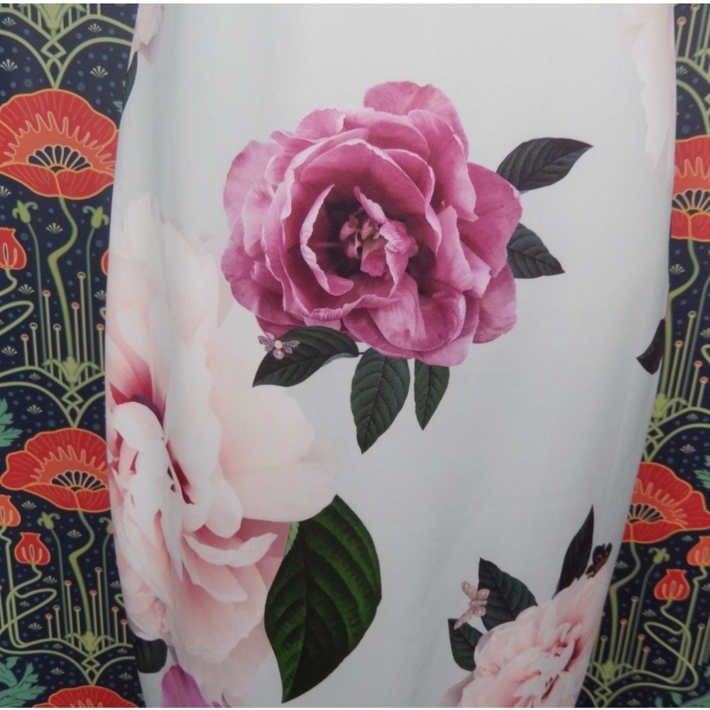 Ted Baker Annile Sheath Big Floral Print Spring Easter Dress Nwt 10 (Ted 4) - Picture 6 of 8